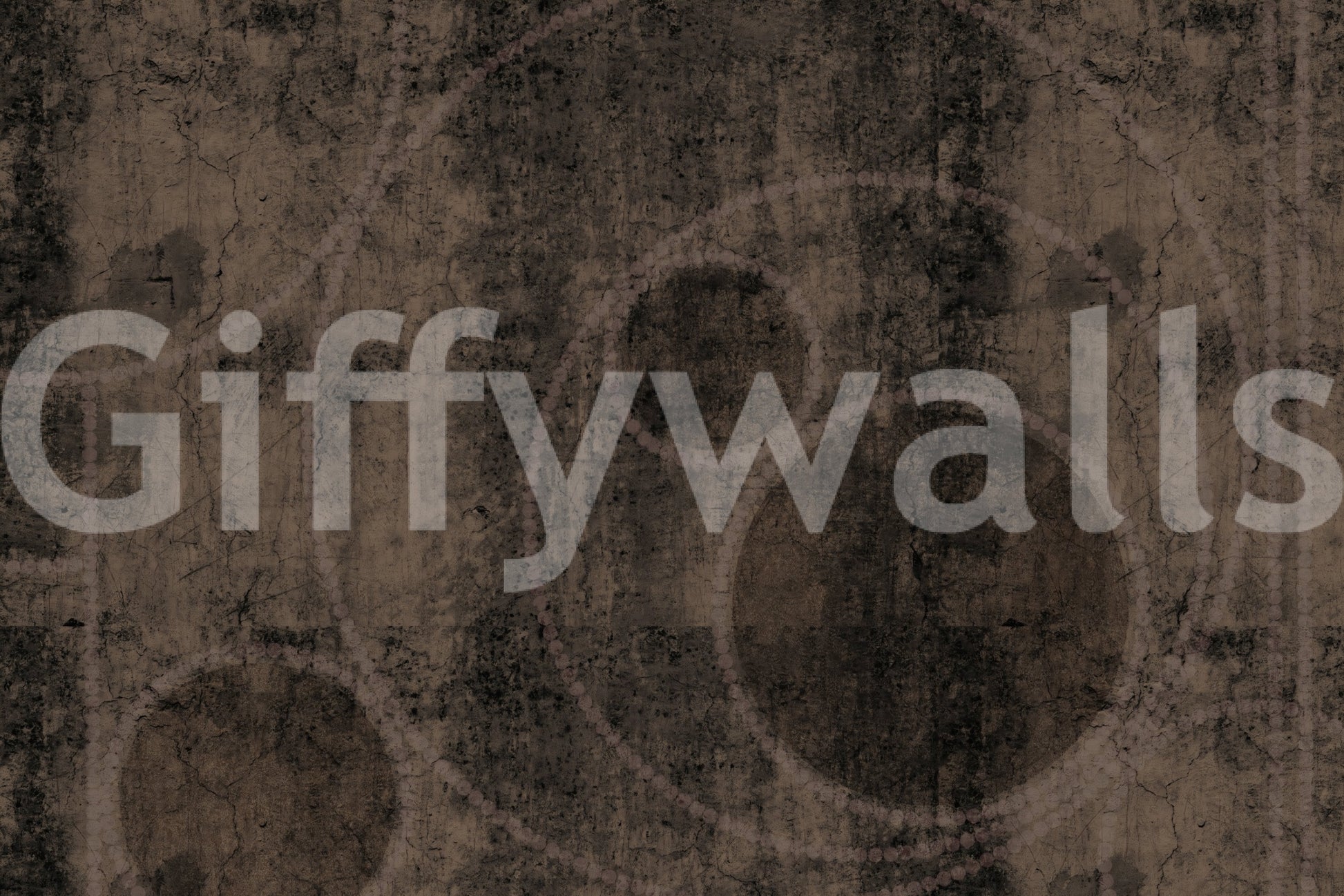 Distressed Charcoal and Sepia Stone Mural Wall Mural