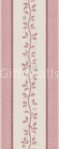 Romantic Creeping Foliage linen panel Wallpaper⁠