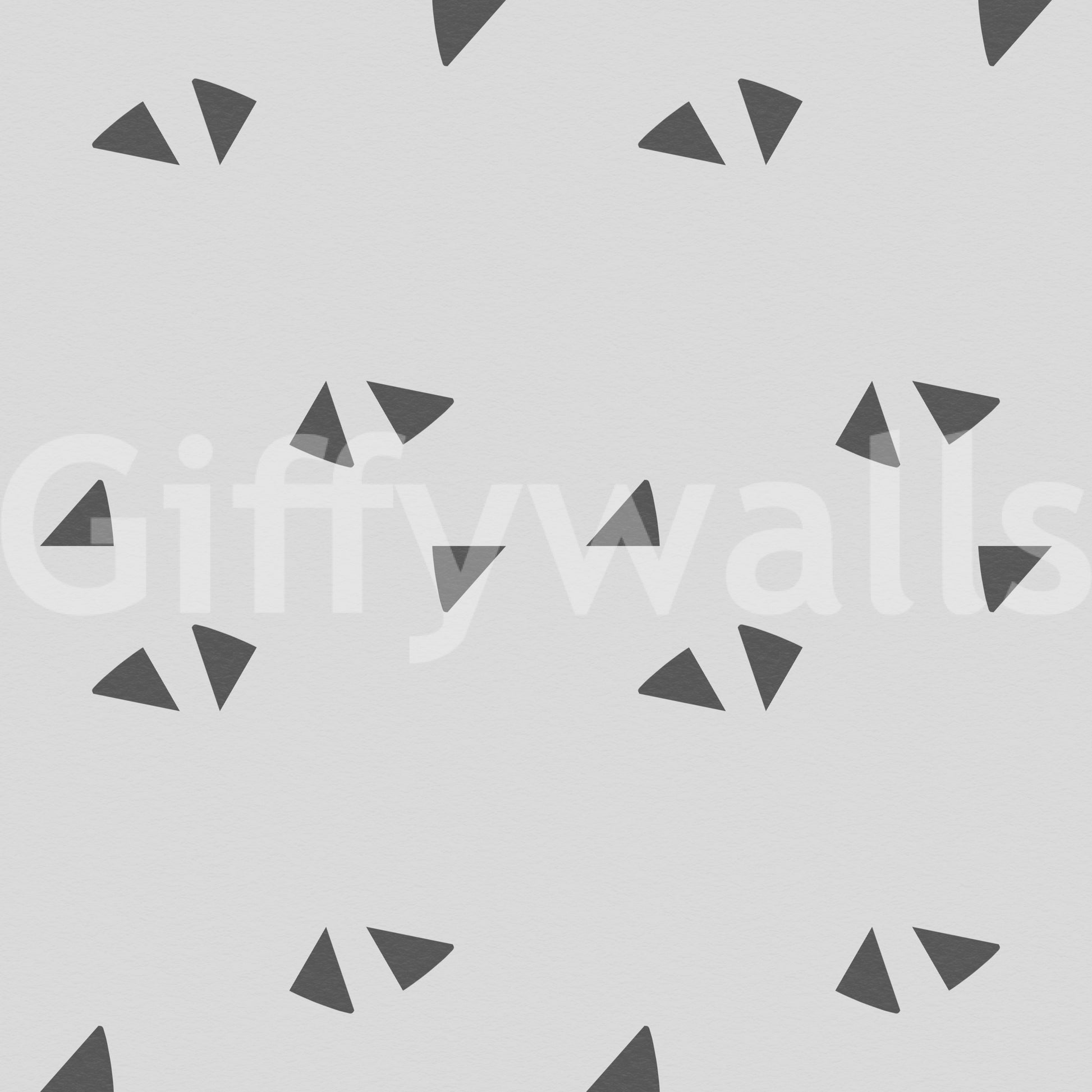 Nordic Charcoal Triangle Geometric Wallpaper⁠