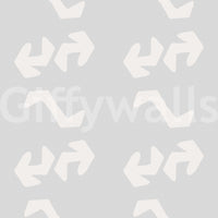 Playful Primitive Shapes on Soft Slate Wallpaper⁠