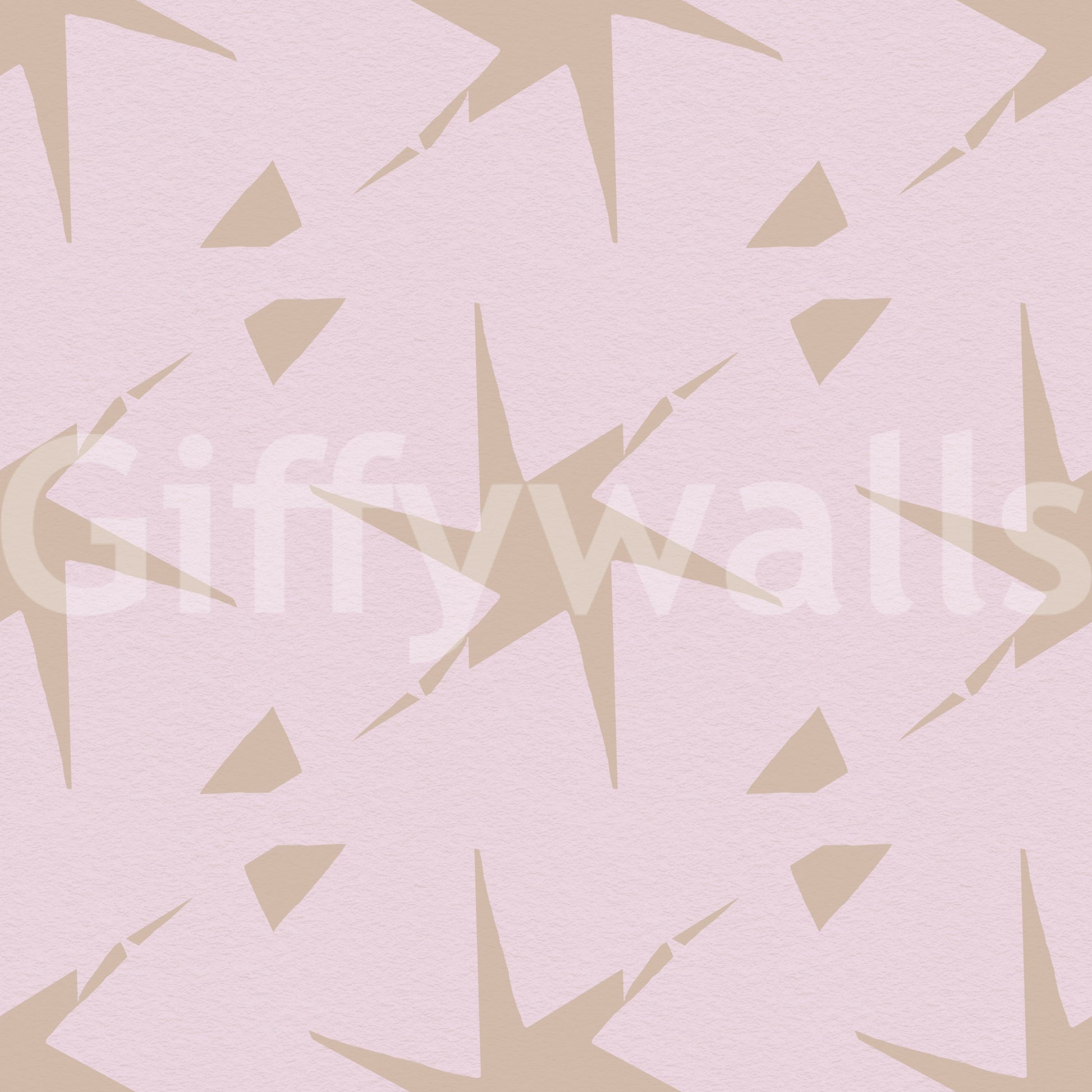 Retro Starburst Pale Pink Geometric Wallpaper⁠