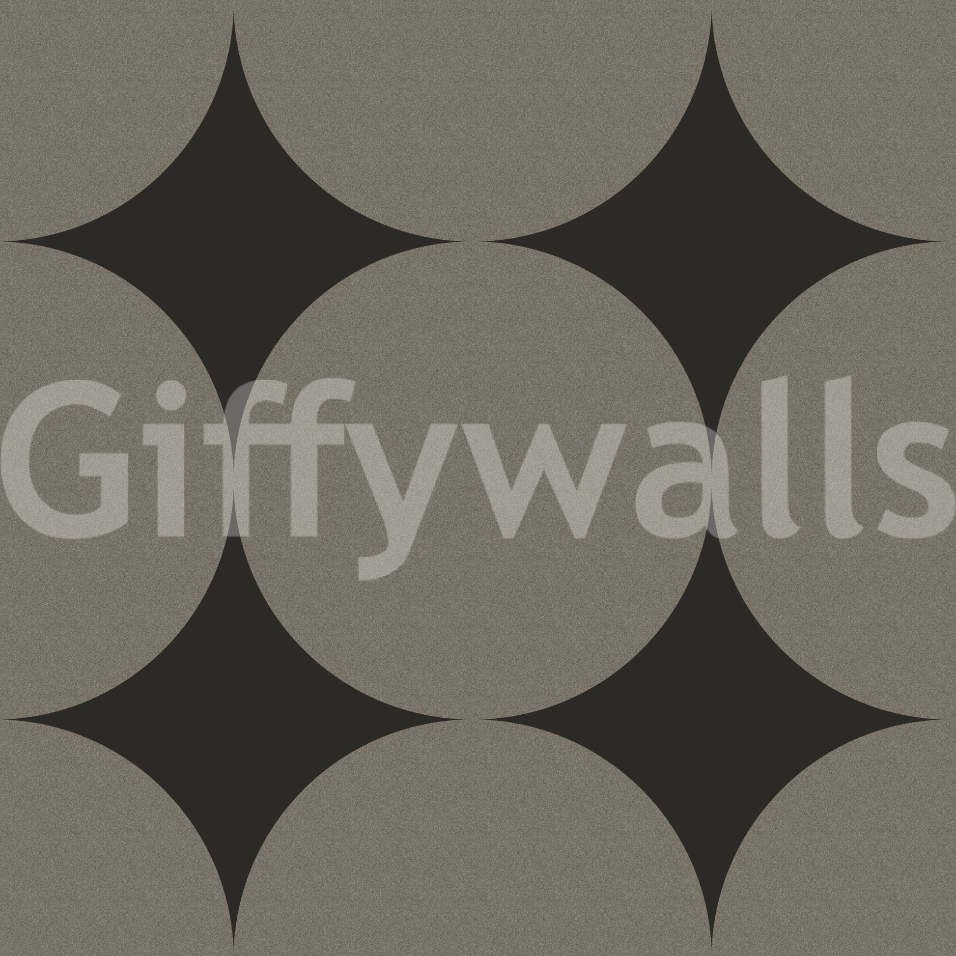Symmetric Mid-Century Arcs and Stars Wallpaper⁠