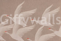 Red-Crowned Cranes in Soaring Harmony Wall Mural
