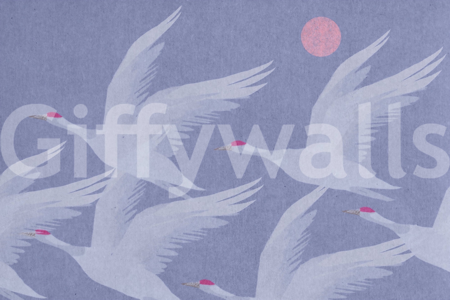 Origami Wings over Periwinkle Sky Wall Mural