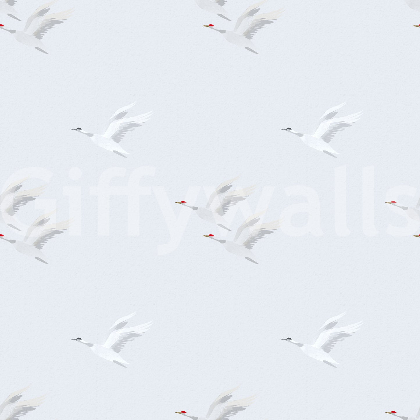 Serene Japanese Crane Flight Wallpaper⁠