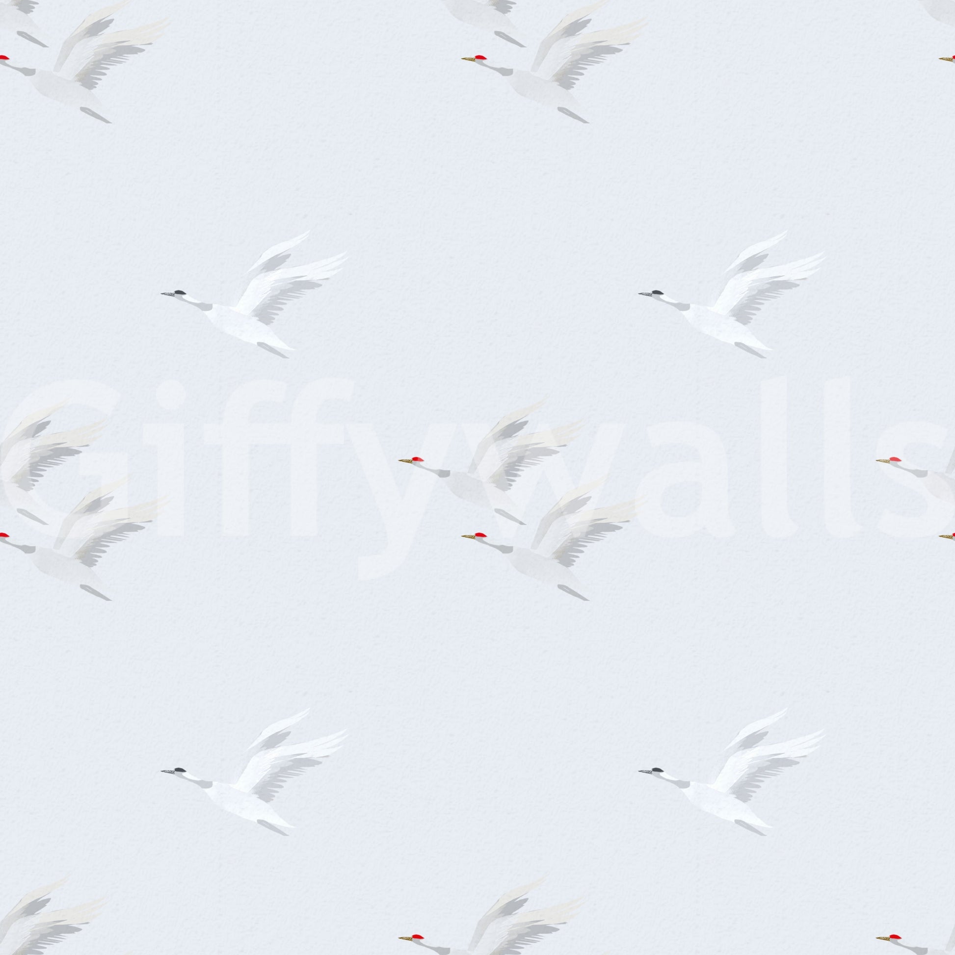 Serene Japanese Crane Flight Wallpaper⁠