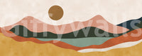 Terracotta Dunes and Golden Sun Wall Mural