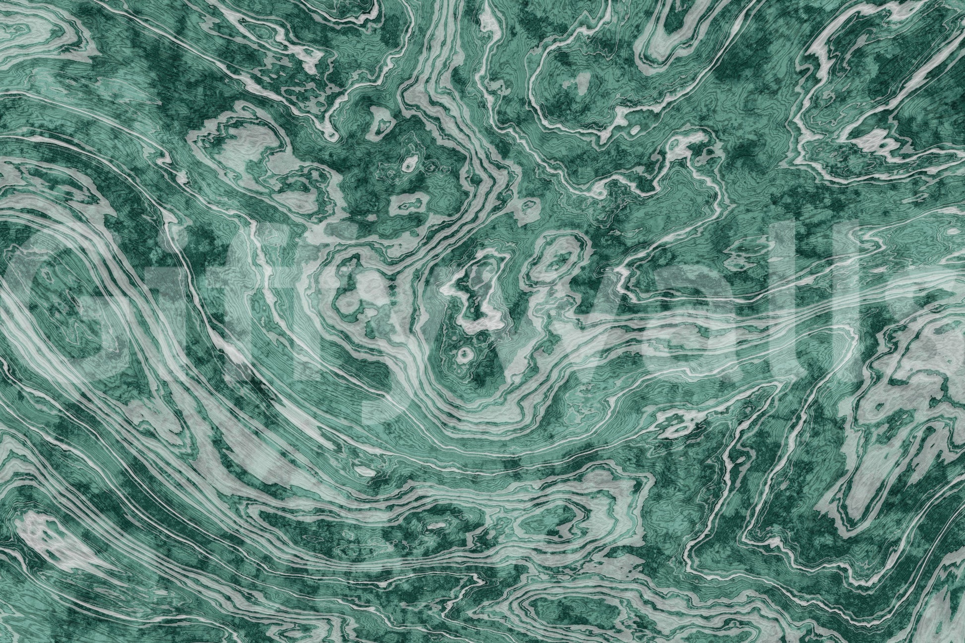 Fluid Earthy Sage and Forest Waves Wall Mural