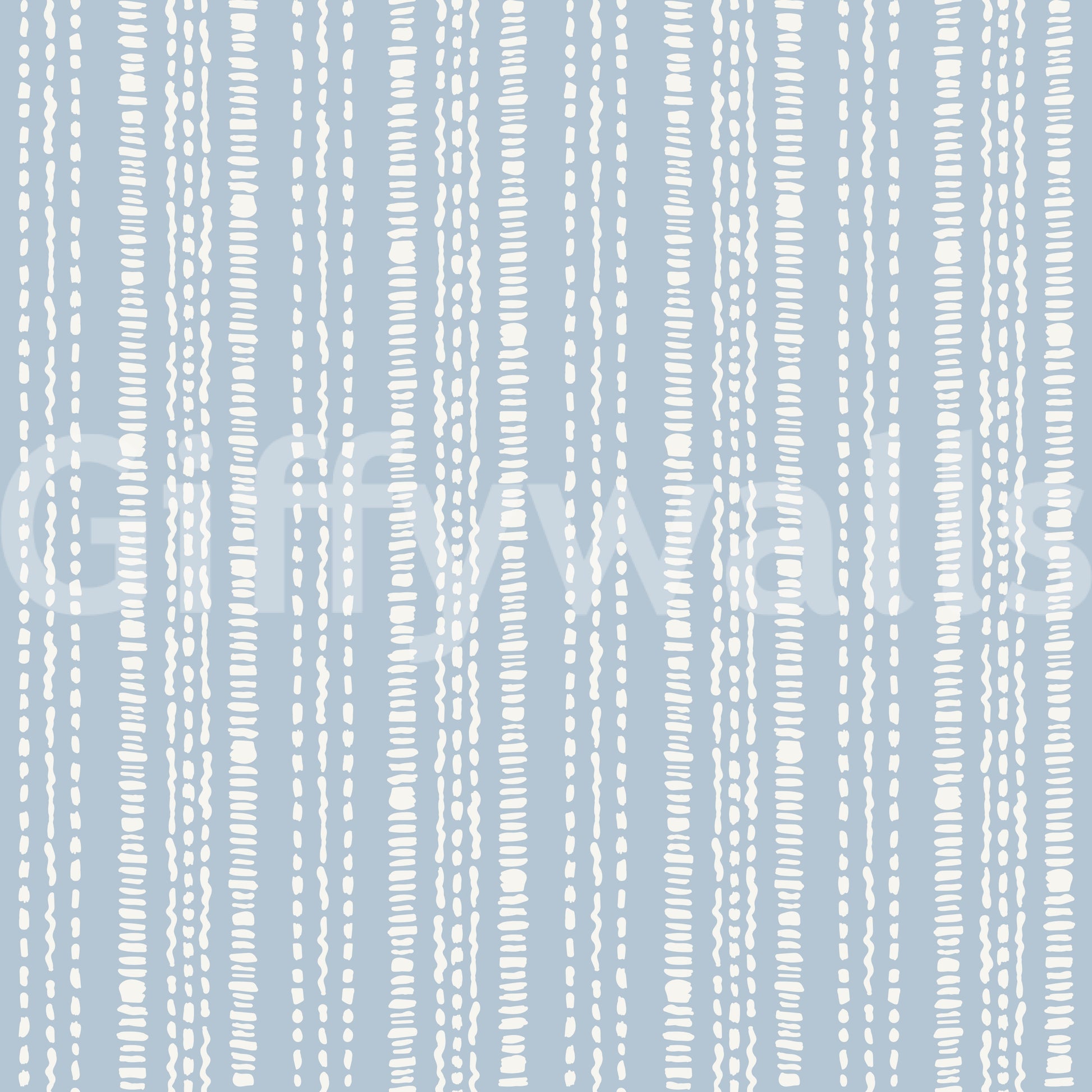 Cream and Indigo Linear Pattern Wallpaper⁠