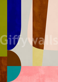 Composição moderna de meados do século Wall Mural