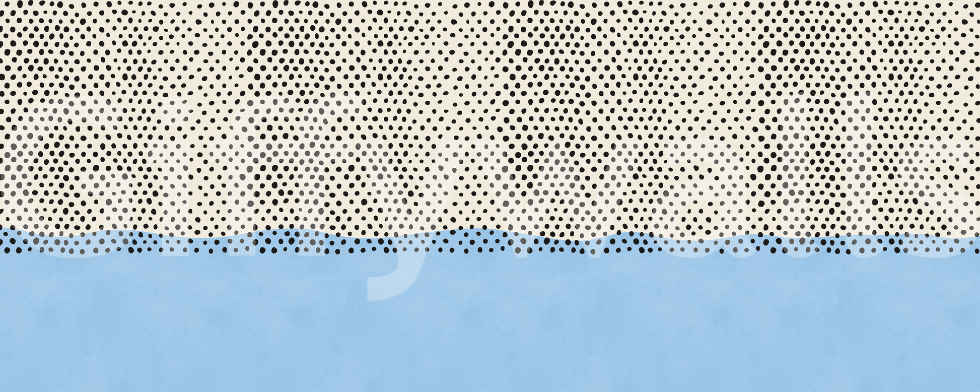 Dotted Horizon Coastal Accent Wall Mural