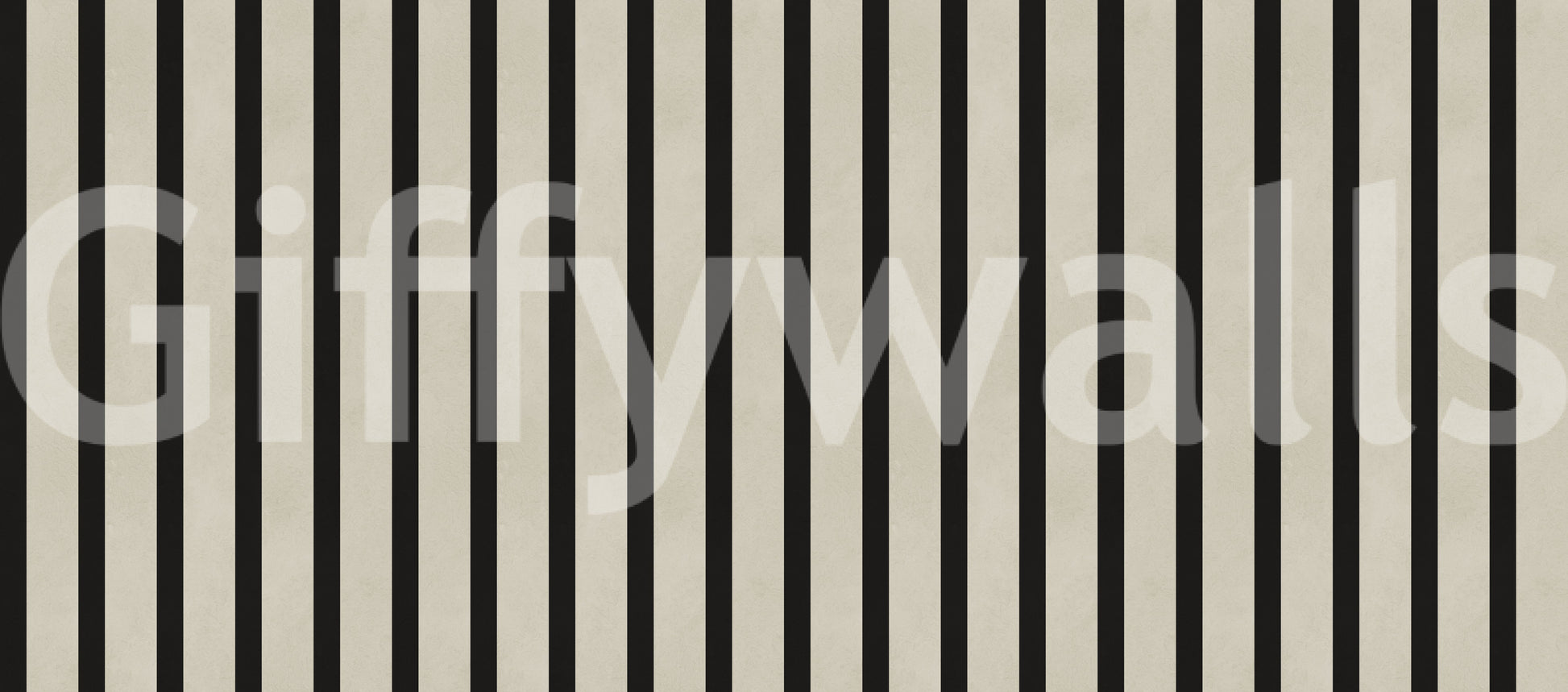 Listras verticais minimalistas em preto e bege Wall Mural