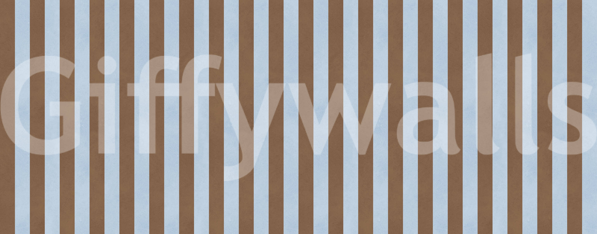 Sky Blue and Earthy Brown Stripes Wall Mural