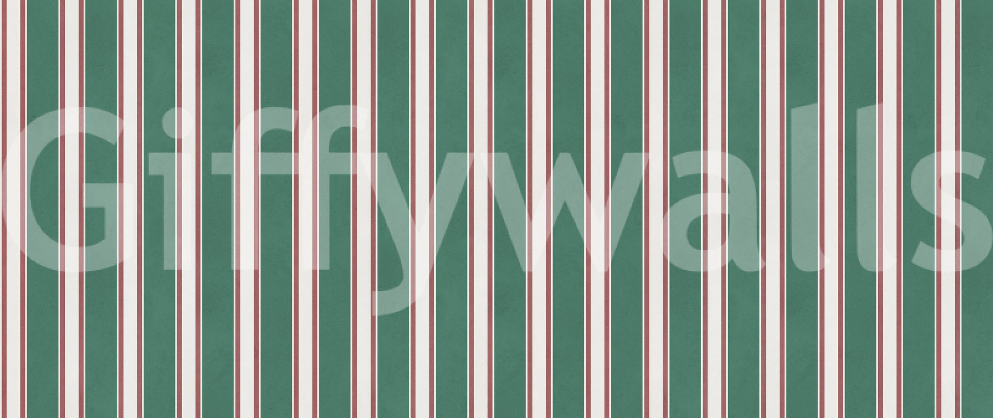 Classic Emerald Stripe Pattern Wall Mural