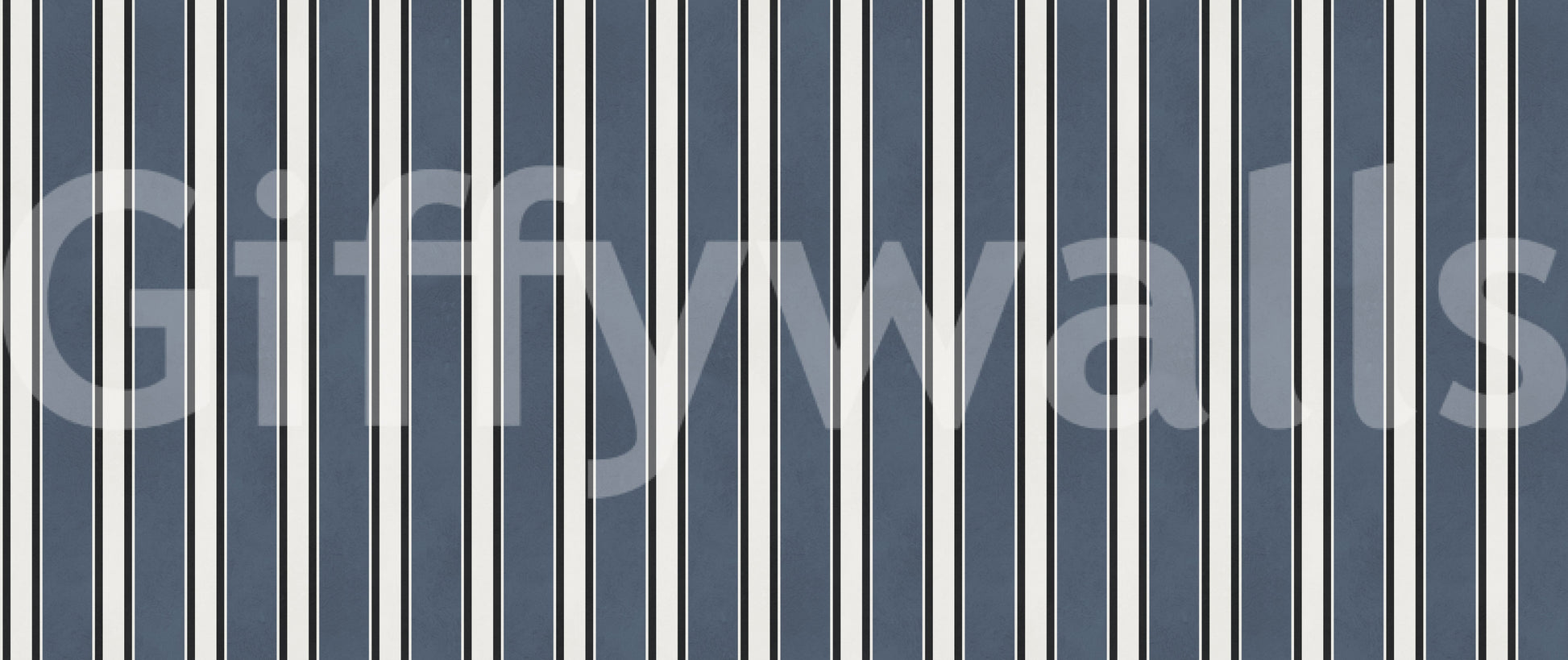 Classic Navy Striped Pattern Wall Mural