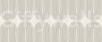 Padrão minimalista de arte linear em arco Wall Mural