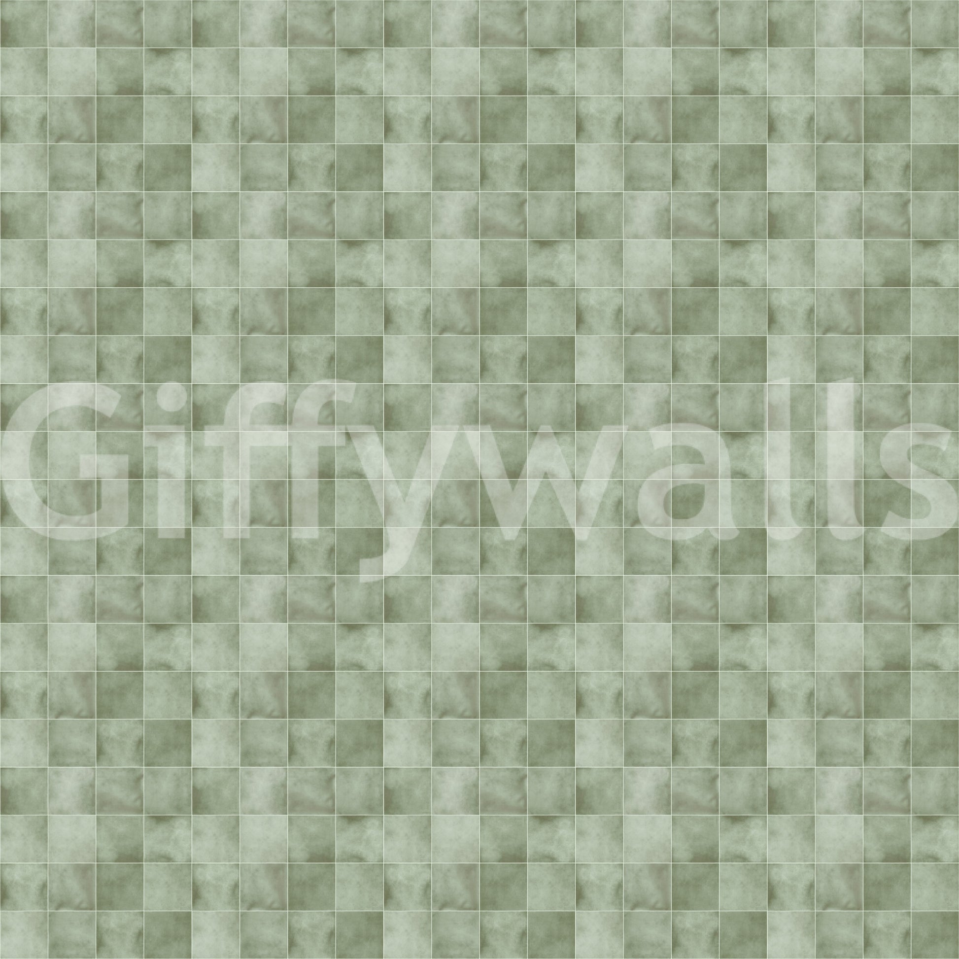 Zellige Style Tiles -  Celadon Wallpaper⁠
