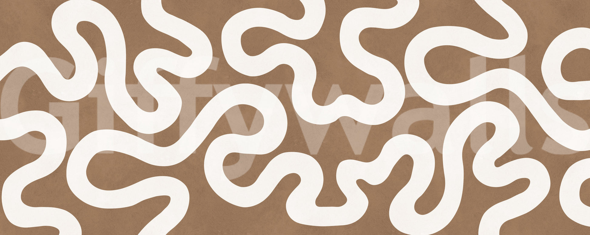 Creamy Swirls on Terracotta Wall Mural