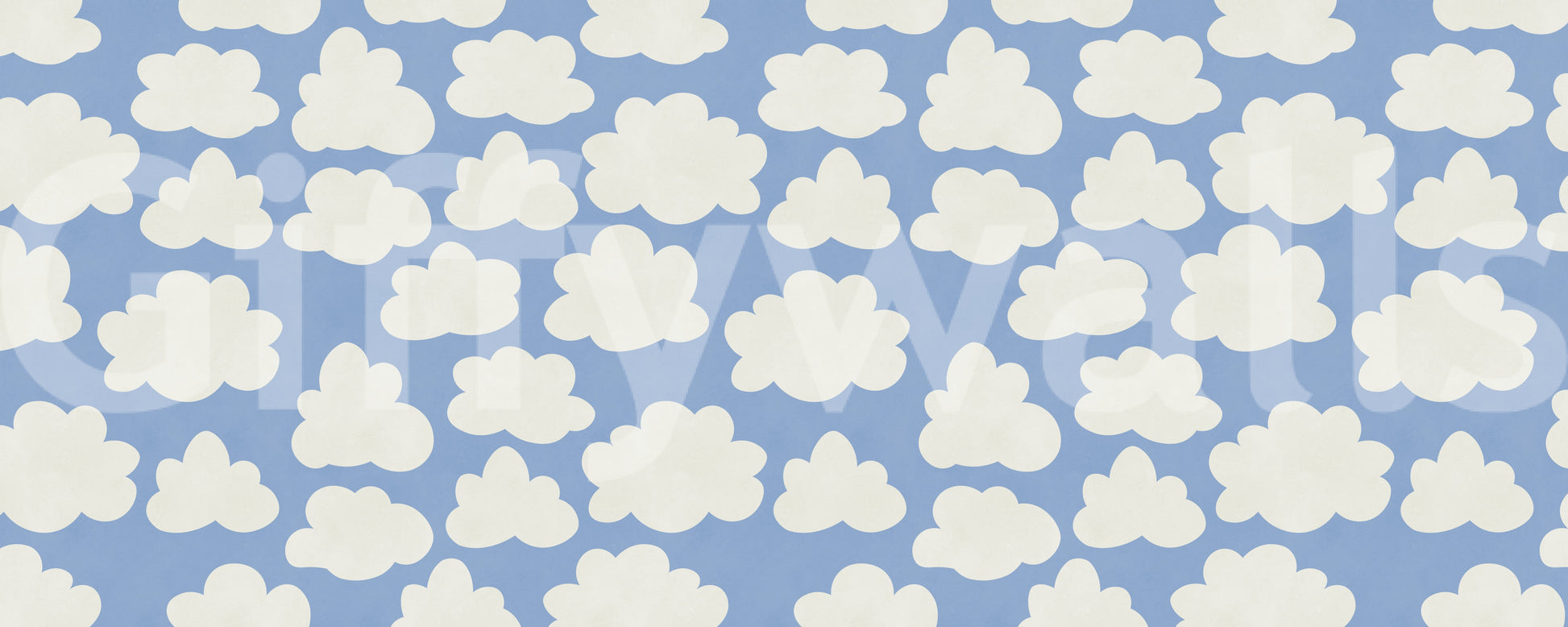 Dreamy Sky Clouds Pattern Wall Mural