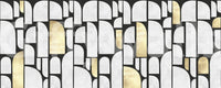 Modernist Gold and Stone Archway Motif Wall Mural