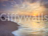 Golden Hour Coastal Horizon Wall Mural
