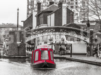 Crimson Canal Cruiser Wall Mural