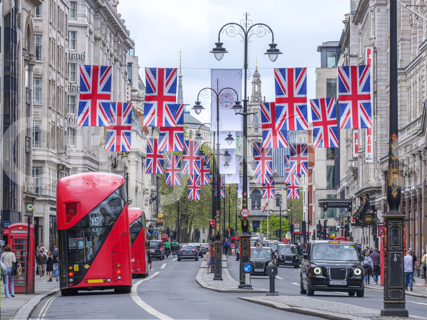London City Streetscape Wall Mural