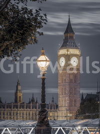 London Clock Tower Twilight Scene Wall Mural
