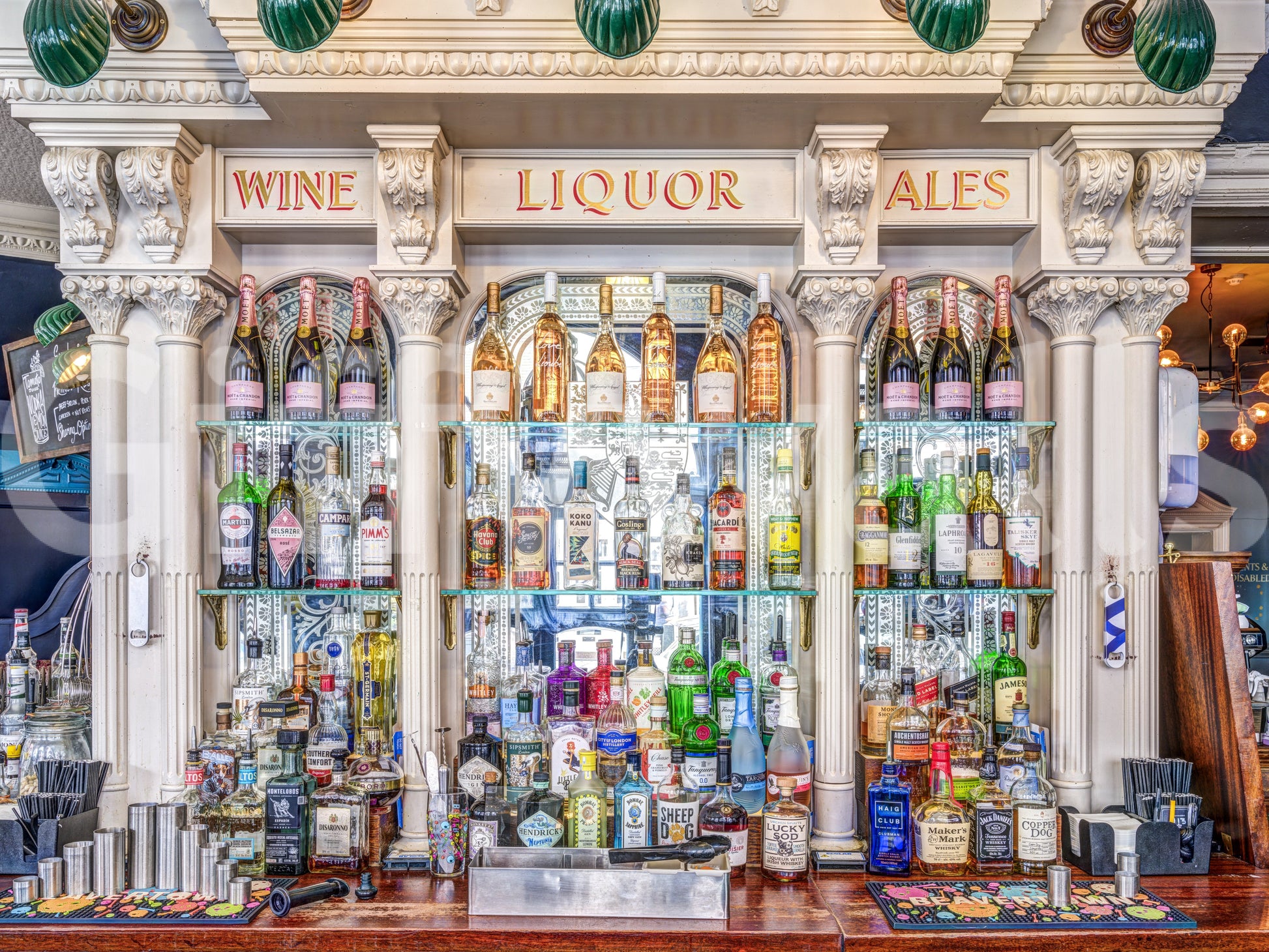 Classic Tavern Back Bar Display Wall Mural
