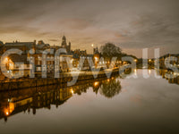 York Riverside Twilight Wall Mural