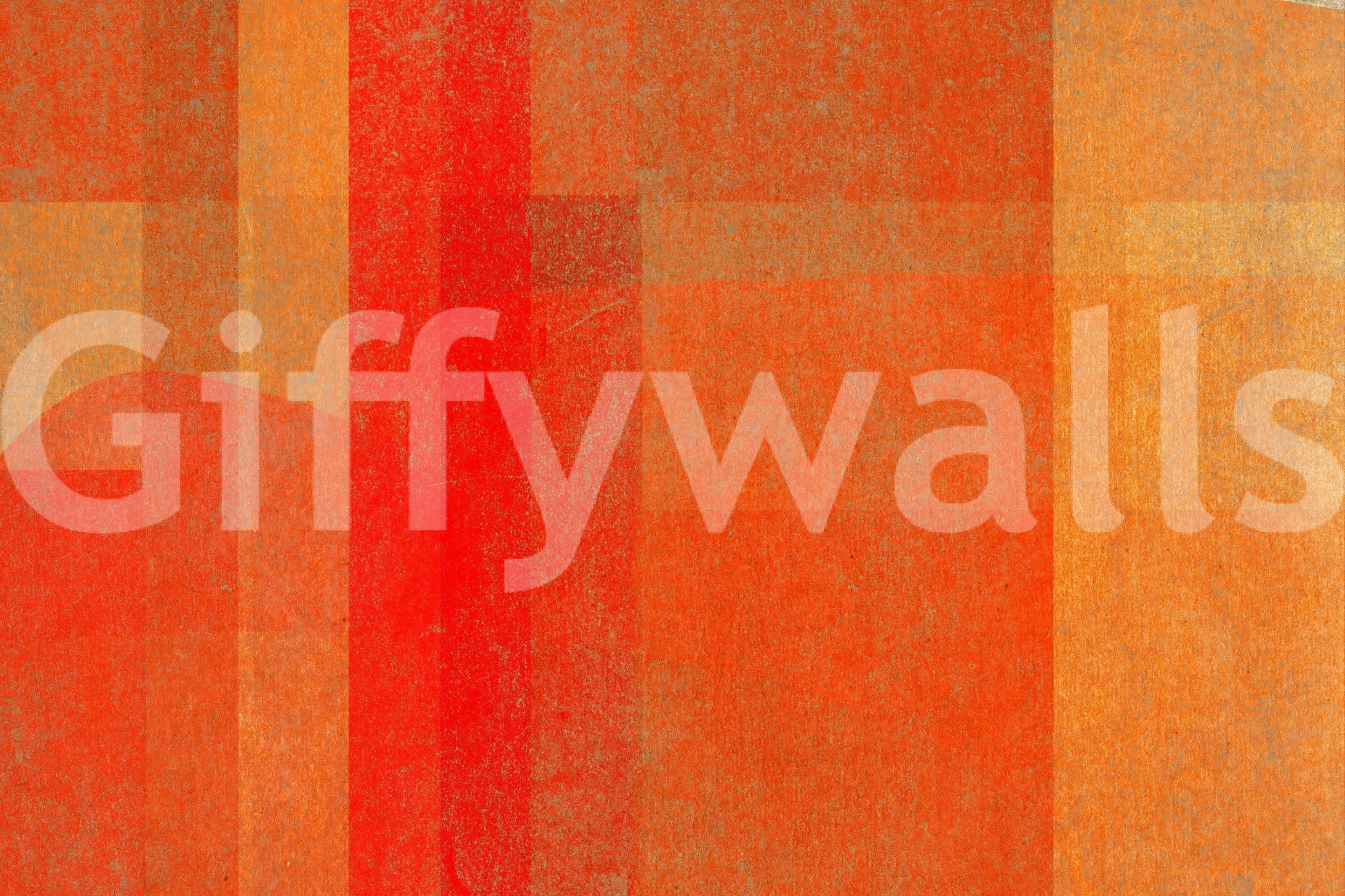 Fiery Sunset Abstract Geometry Wall Mural