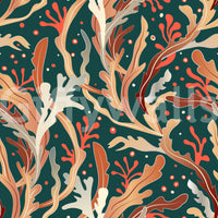 Abstract Seaweed Foliage Wallpaper⁠