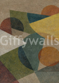 Abstract Geometric Earth Tones Wall Mural