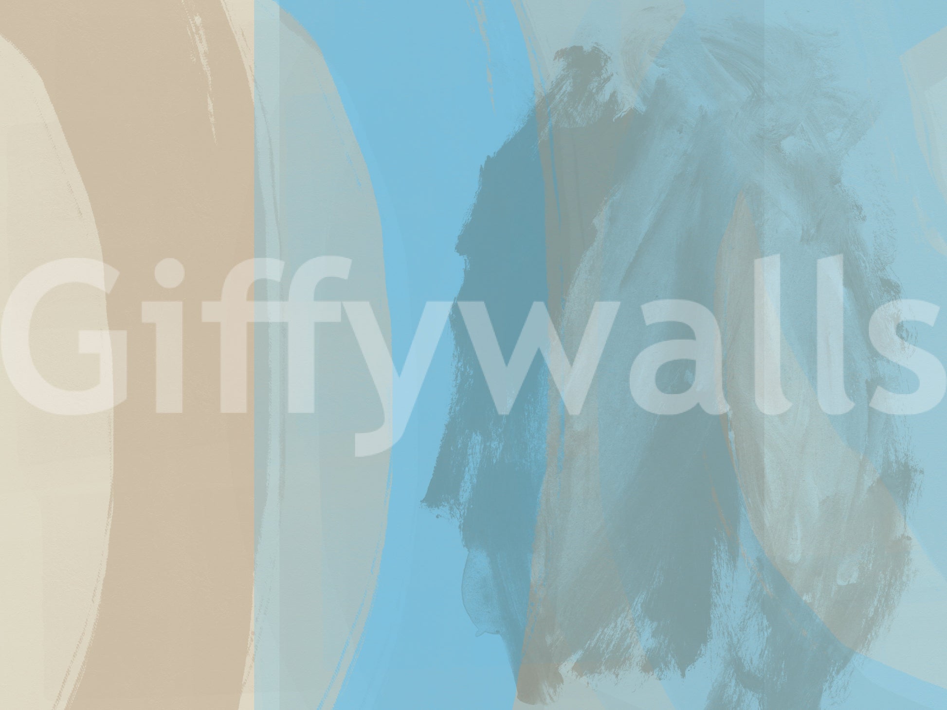 Abstract Coastal Blue Layers Wall Mural