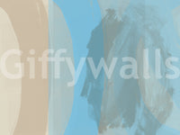 Abstract Coastal Blue Layers Wall Mural