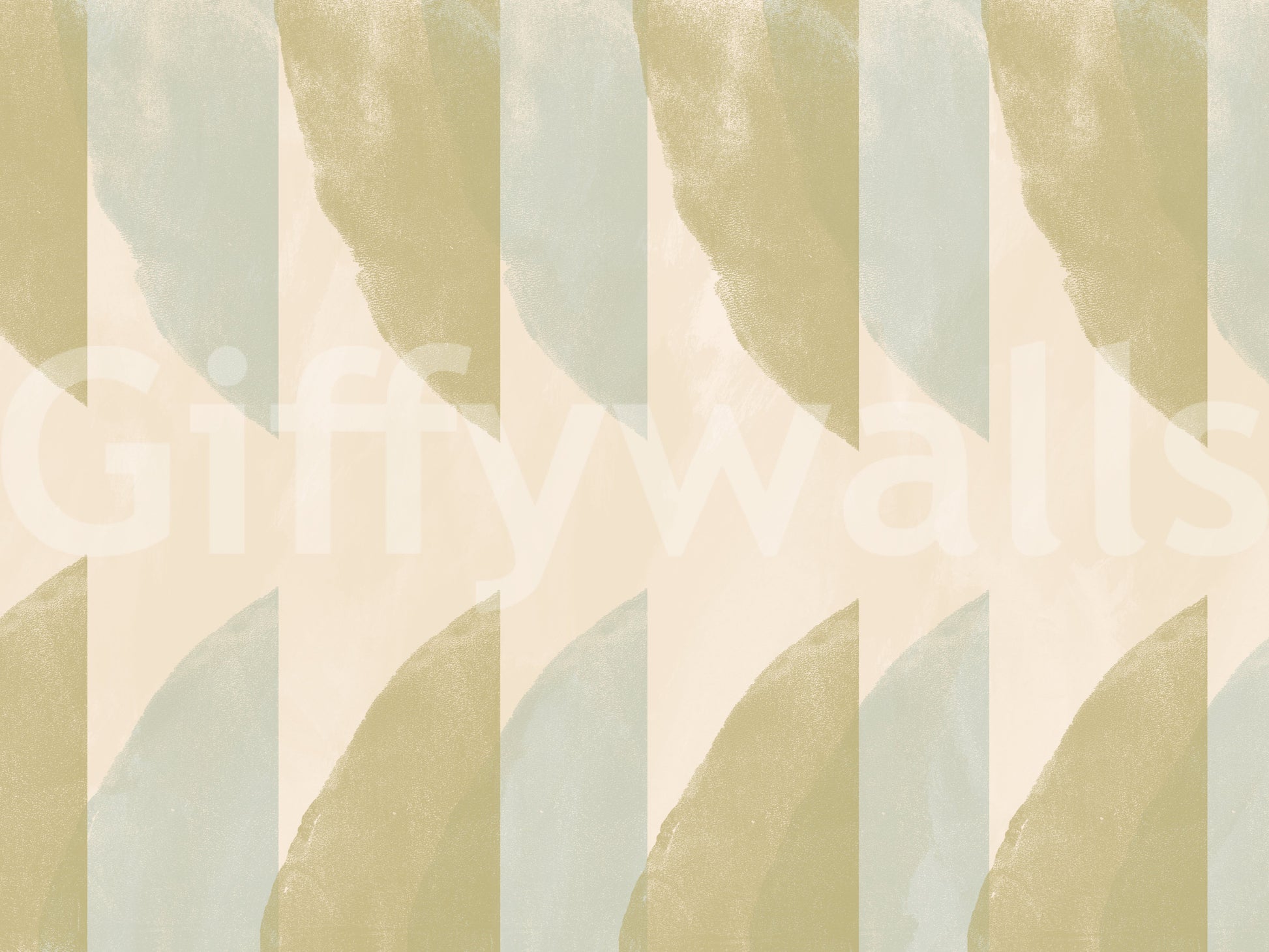 Abstract Sage and Sand Geometric Arches Wallpaper⁠