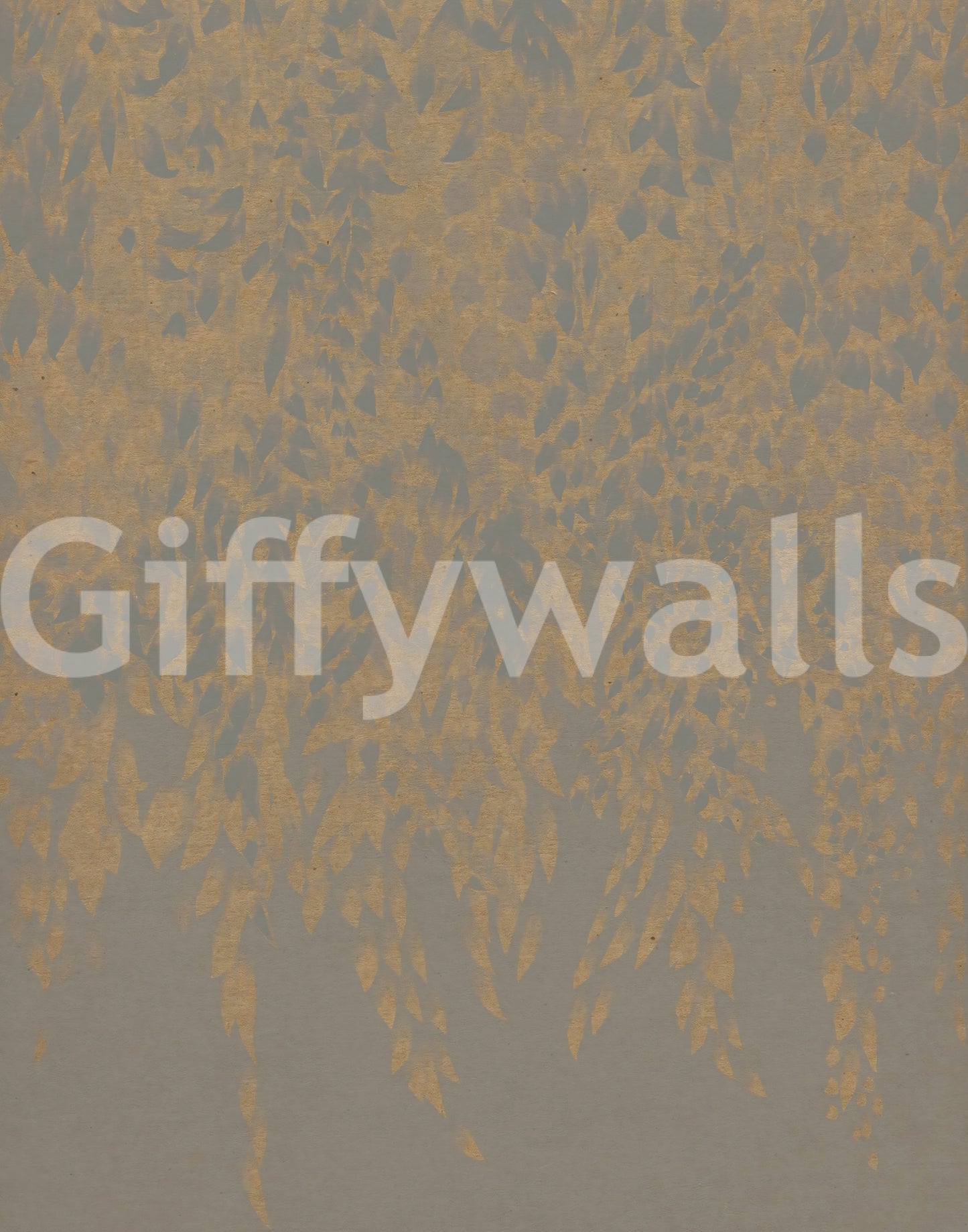 Ethereal Willow Cascade in Neutral Tones Wall Mural