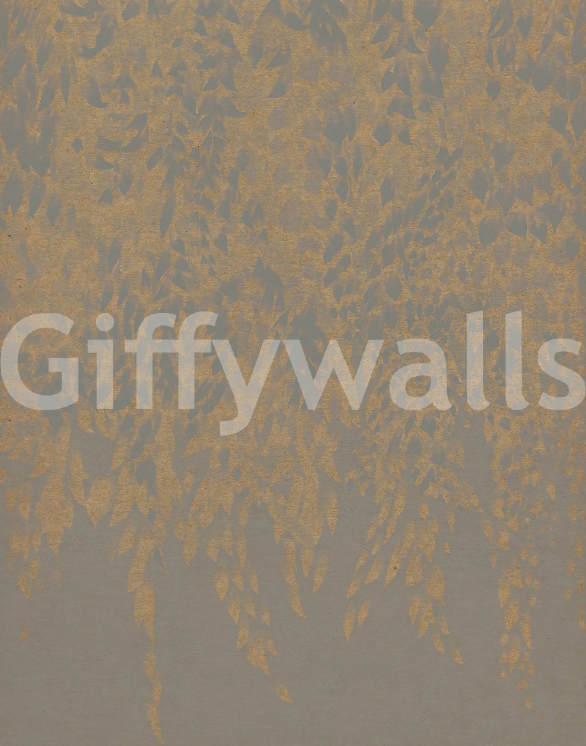 Ethereal Willow Cascade in Neutral Tones Wall Mural