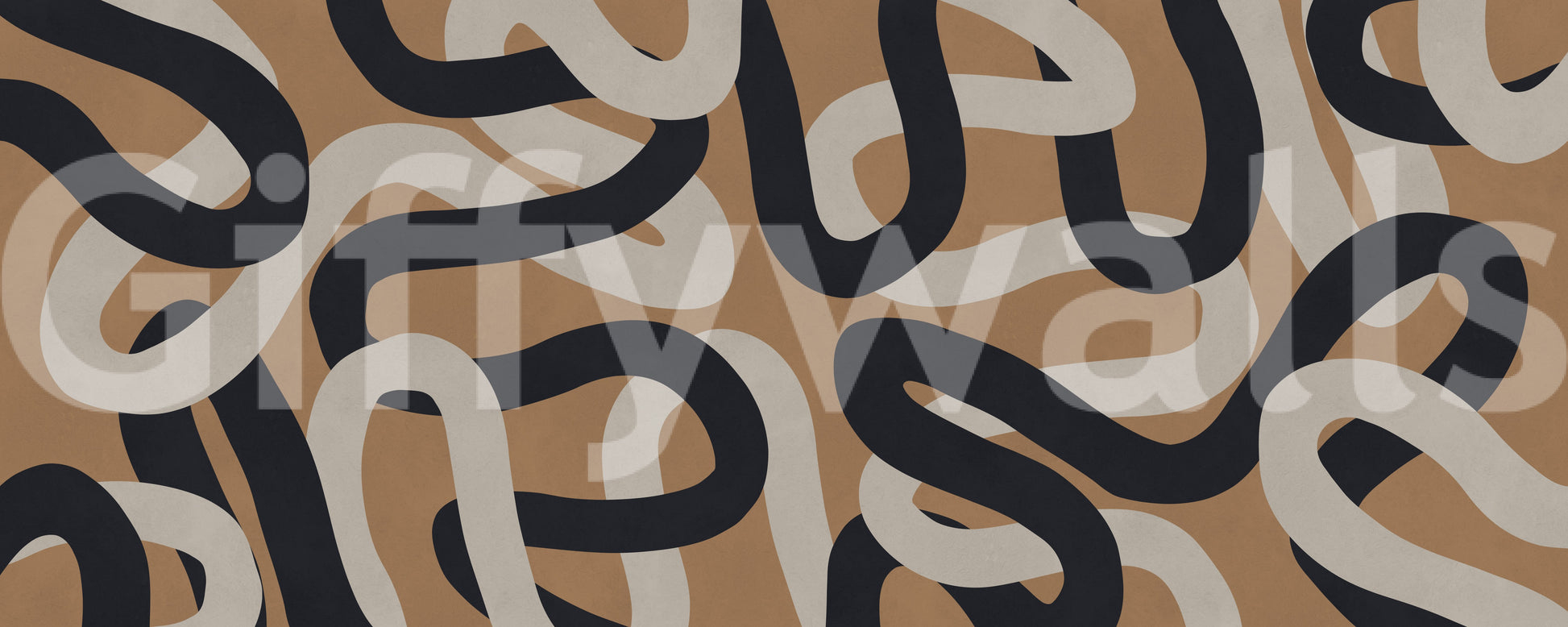 Intertwined Earthy Curves Wall Mural