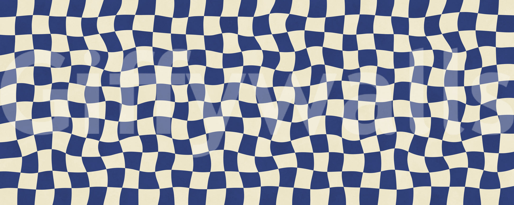 Retro Fluid Checkerboard Wall Mural