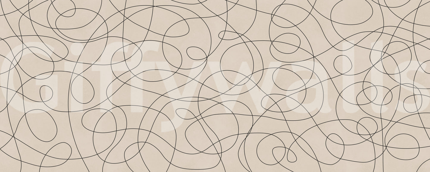 Abstract Ink Flow Pattern Wall Mural