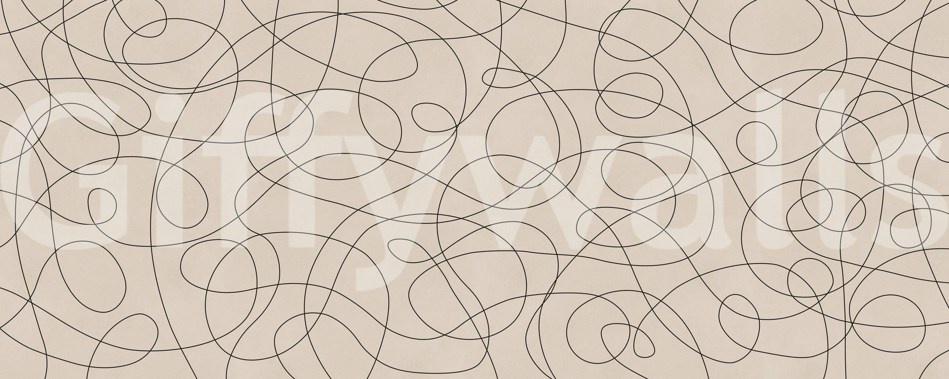 Abstract Ink Flow Pattern Wall Mural