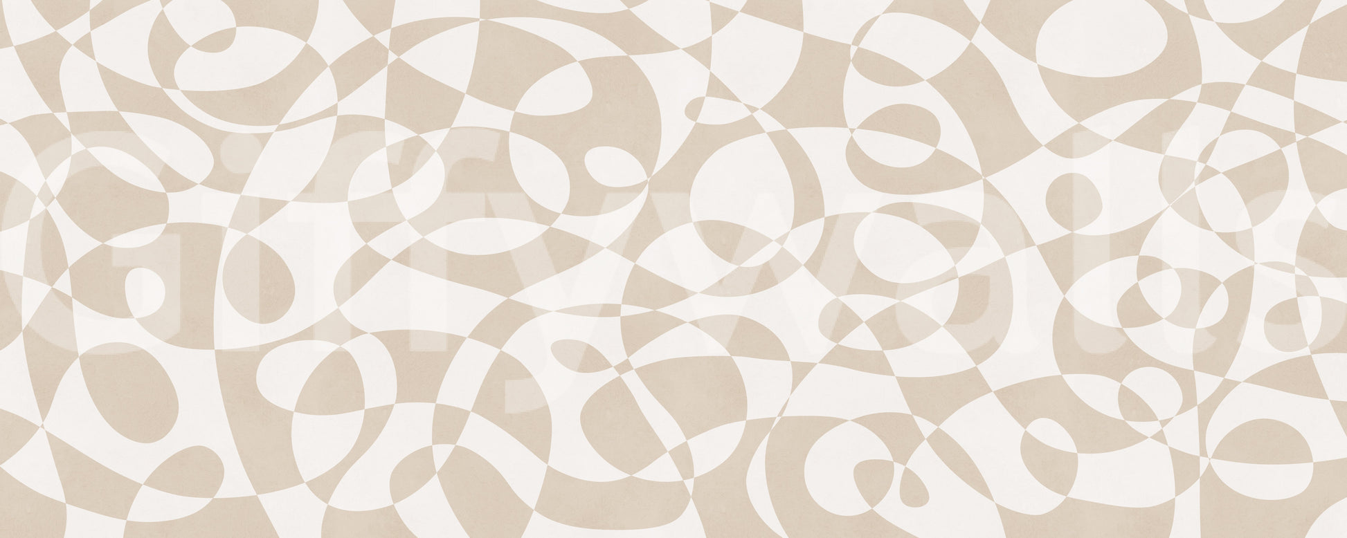 Minimalist Fluid Geometry Wall Mural