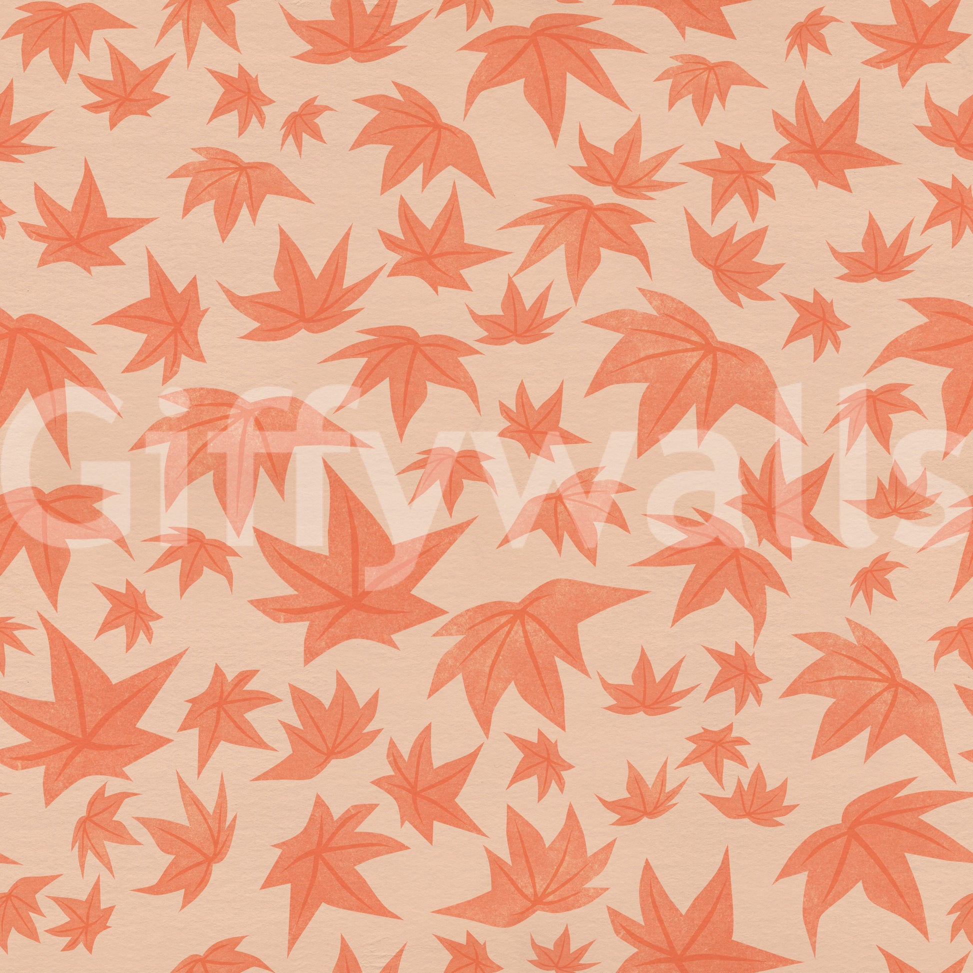Japanese Maple Leaves - Soft Corals Wallpaper⁠