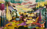 Vibrant Tonal Landscape Wall Mural