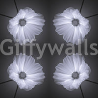 Monochrome Botanical Symmetry Wallpaper⁠