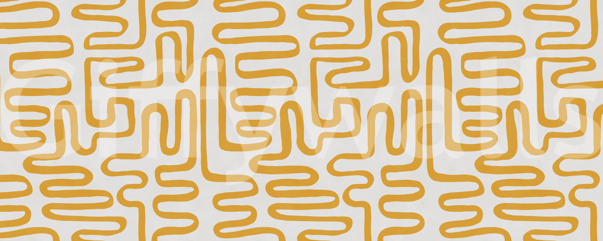 Golden Maze Linear Pattern Wall Mural