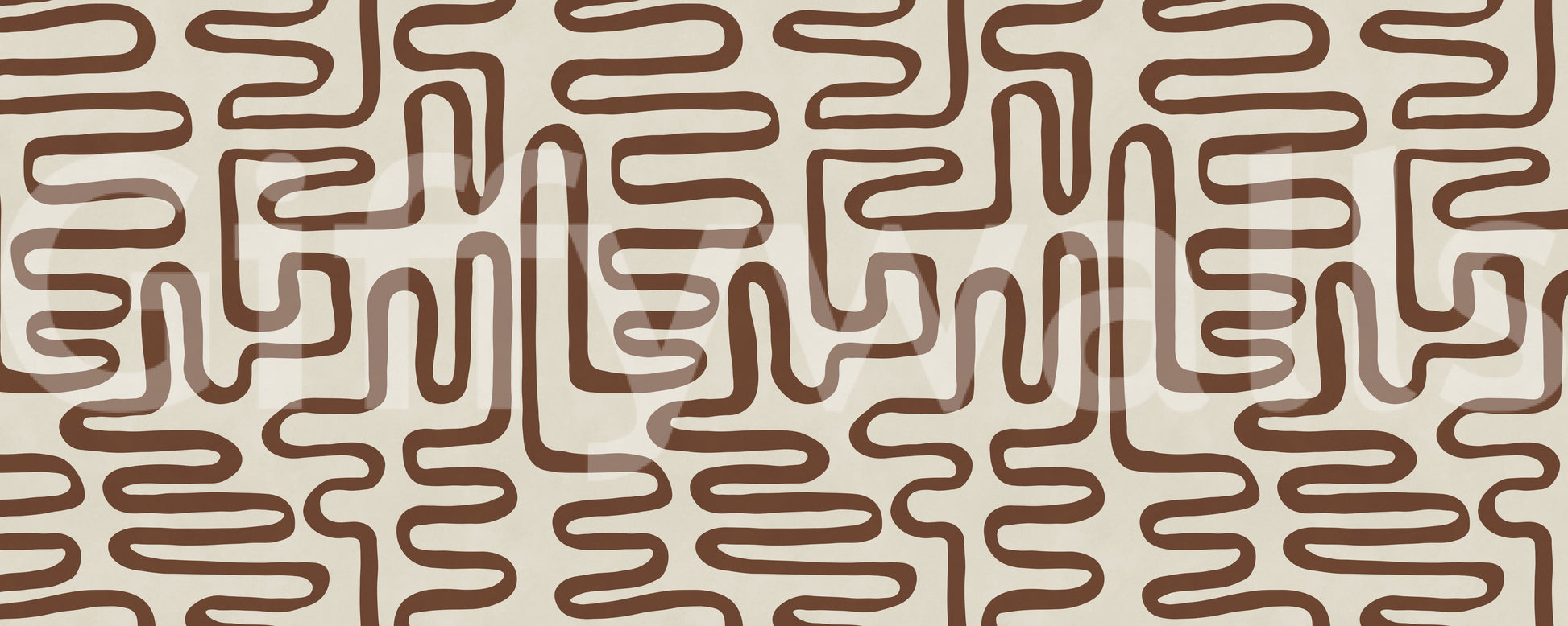 Continuous Earthy Maze Wall Mural