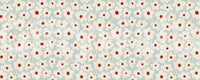 Retro Cream and Red Floral Blooms Wall Mural