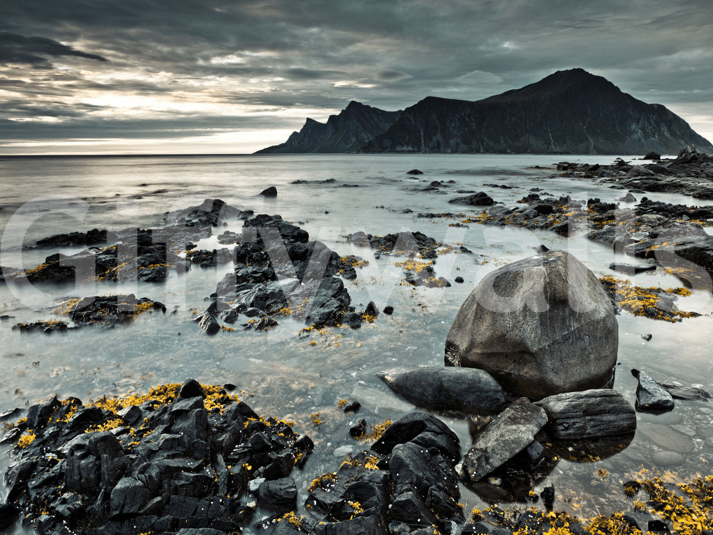 Nordic Coastal Mountain Range Wall Mural